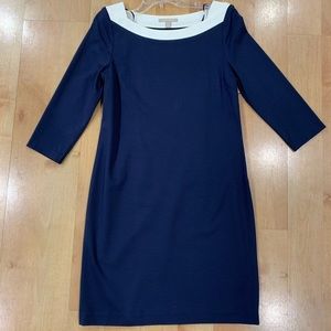 Banana Republic Navy and White Shift Dress